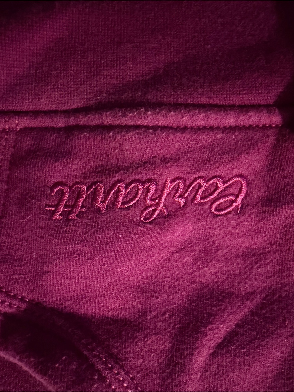 Carhartt Women's Relaxed Fit Midweight 1/4 Zip Hoodie - Magenta - Size Small 4/6 - Picture 4 of 6